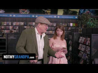 step granddaughter ginger grey lets perv old dude cum inside her in a public store - notmygrandpa small tits big ass