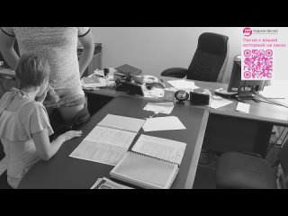 fucked the secretary right on the office desk | gangbang, fucking, gangbang